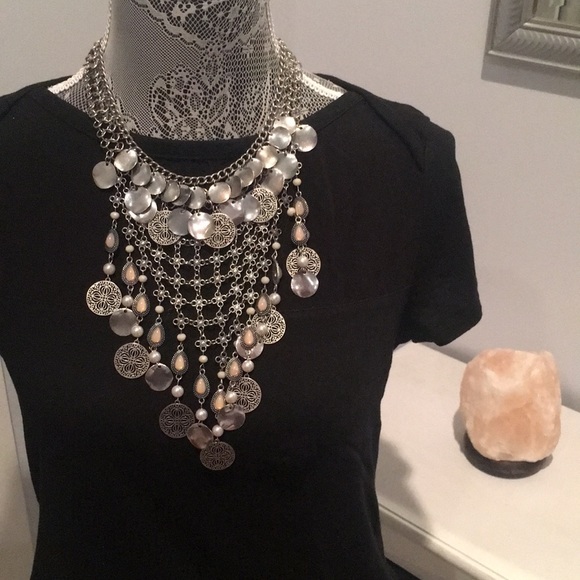 Silver Statement Necklace - Picture 1 of 5
